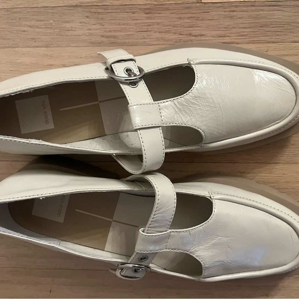 Dolce Vita Cream Flats with Classic Mary Jane Style